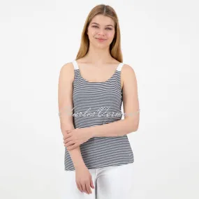 Just White Striped Camisole - Style J1982 (Black / White)