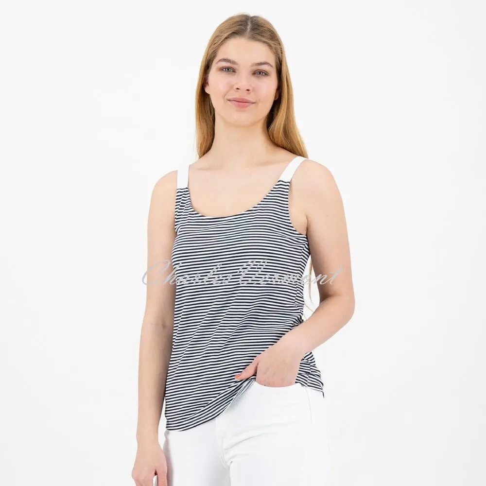 Just White Striped Camisole - Style J1982 (Black / White)