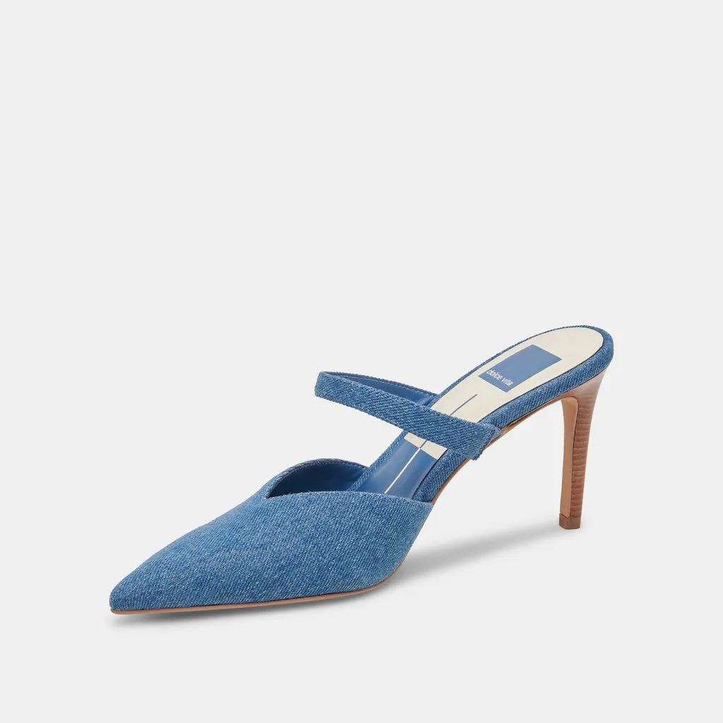 KANIKA Heels Blue Denim | Designer Blue Denim Heels– Dolce Vita 6910424121410