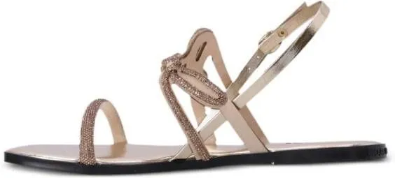 Karl Lagerfeld Olympia crystal-embellished sandals Gold