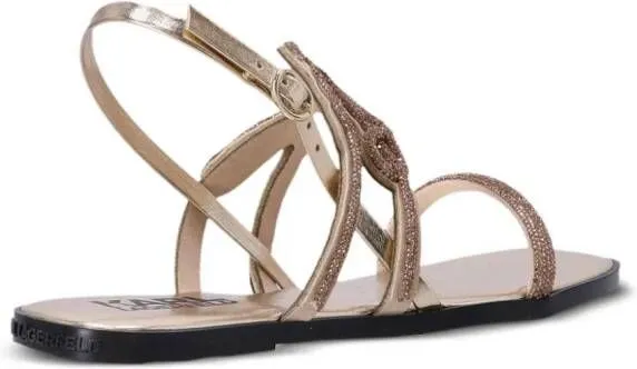 Karl Lagerfeld Olympia crystal-embellished sandals Gold