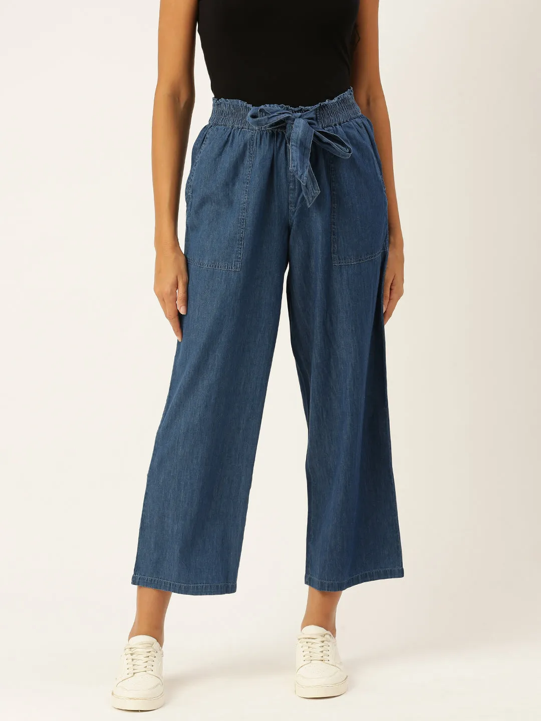 Ladies Culottes Mid Blue