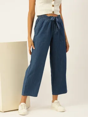 Ladies Culottes Mid Blue