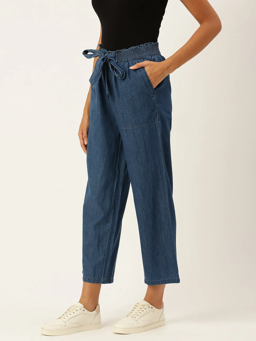 Ladies Culottes Mid Blue