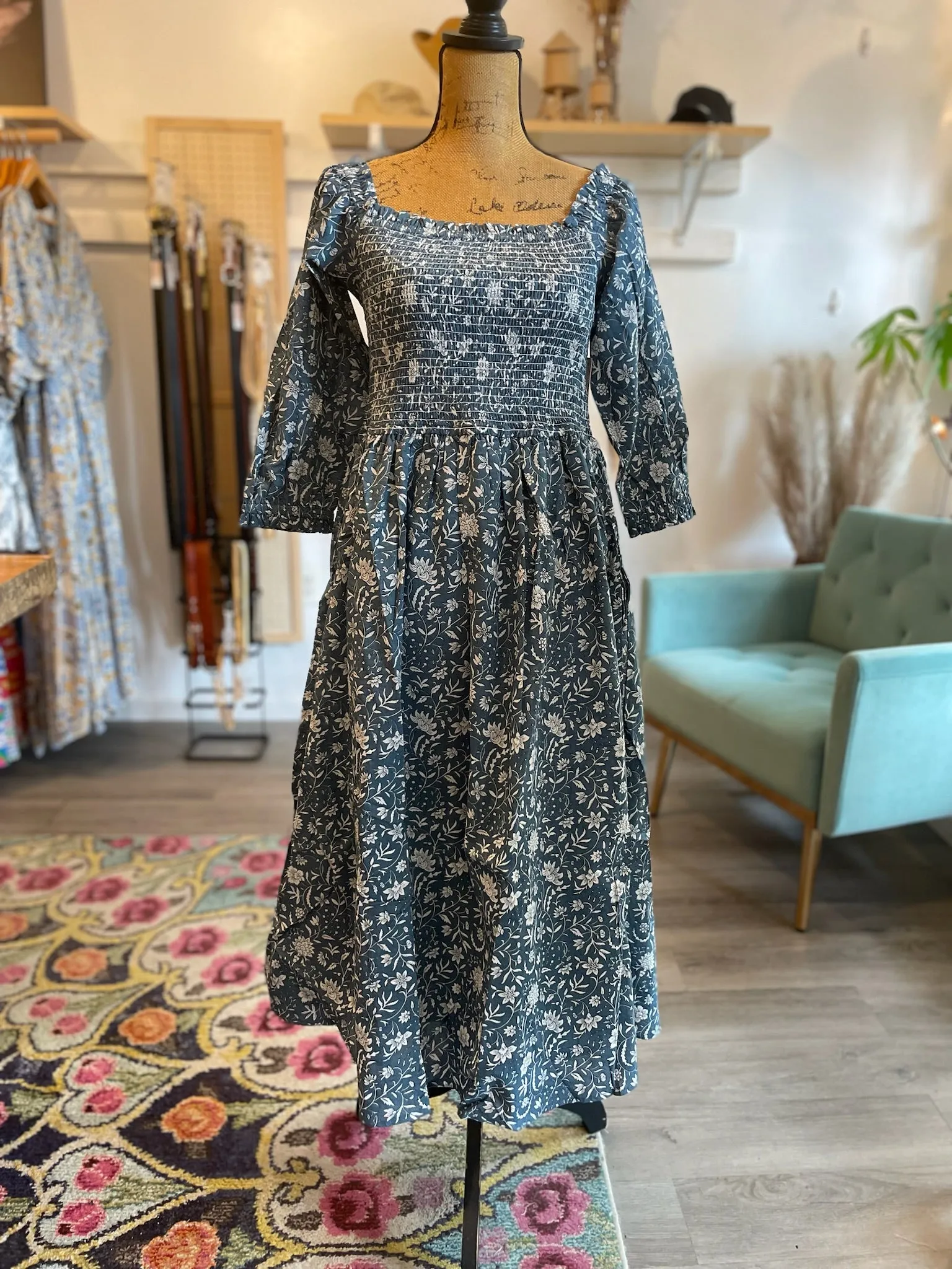 Lauren Smocked Midi Dress