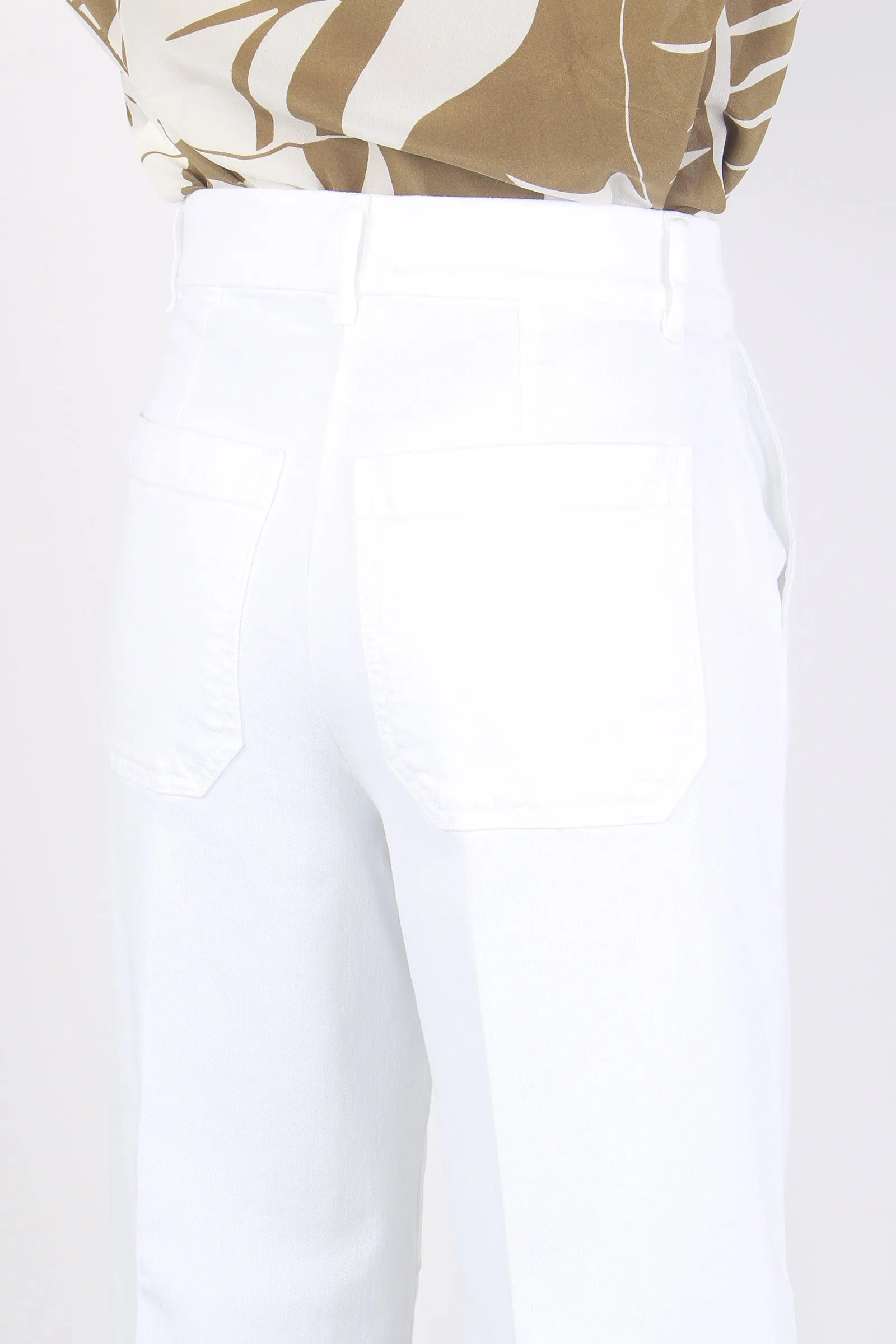 Lava Pantalone Palazzo Stret Bianco