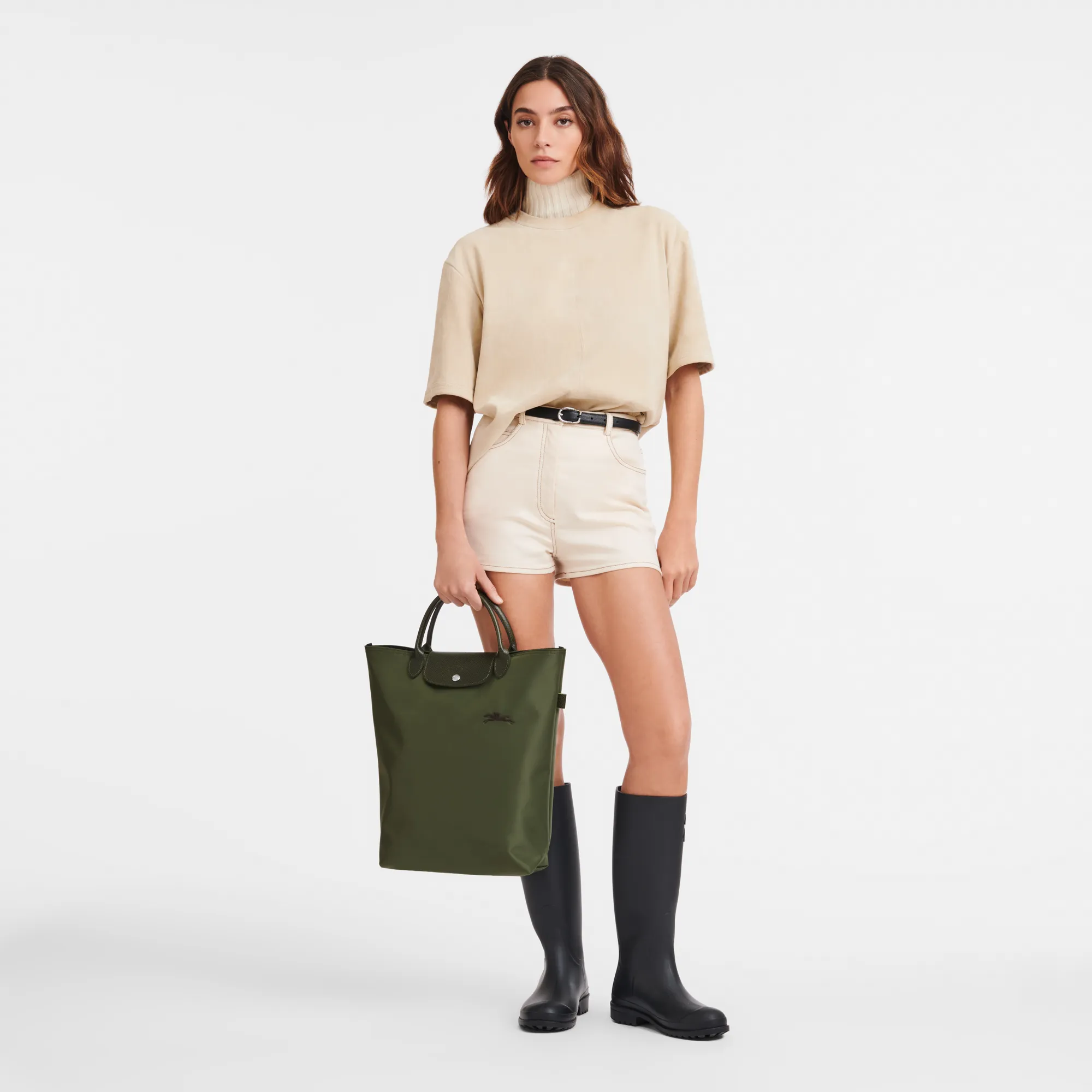 Le Pliage Green M Tote bag Forest - Canvas