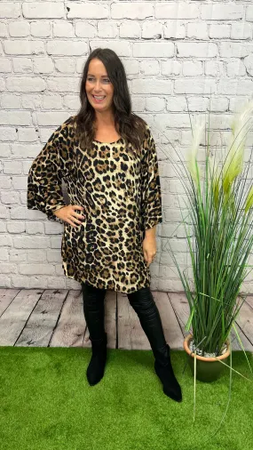 LILLY Leopard Print Tunic Top