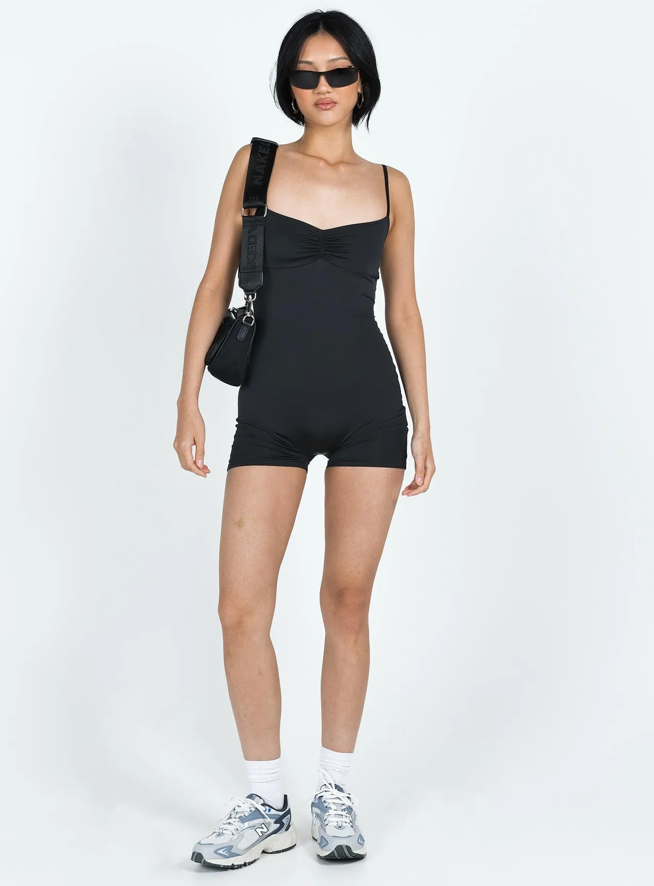 Linden Romper Black