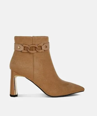 London Rag Antares Chain Belt Detail Ankle Boots