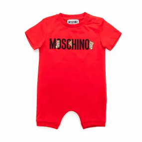 Moschino Teddy Bear Red Romper For Baby