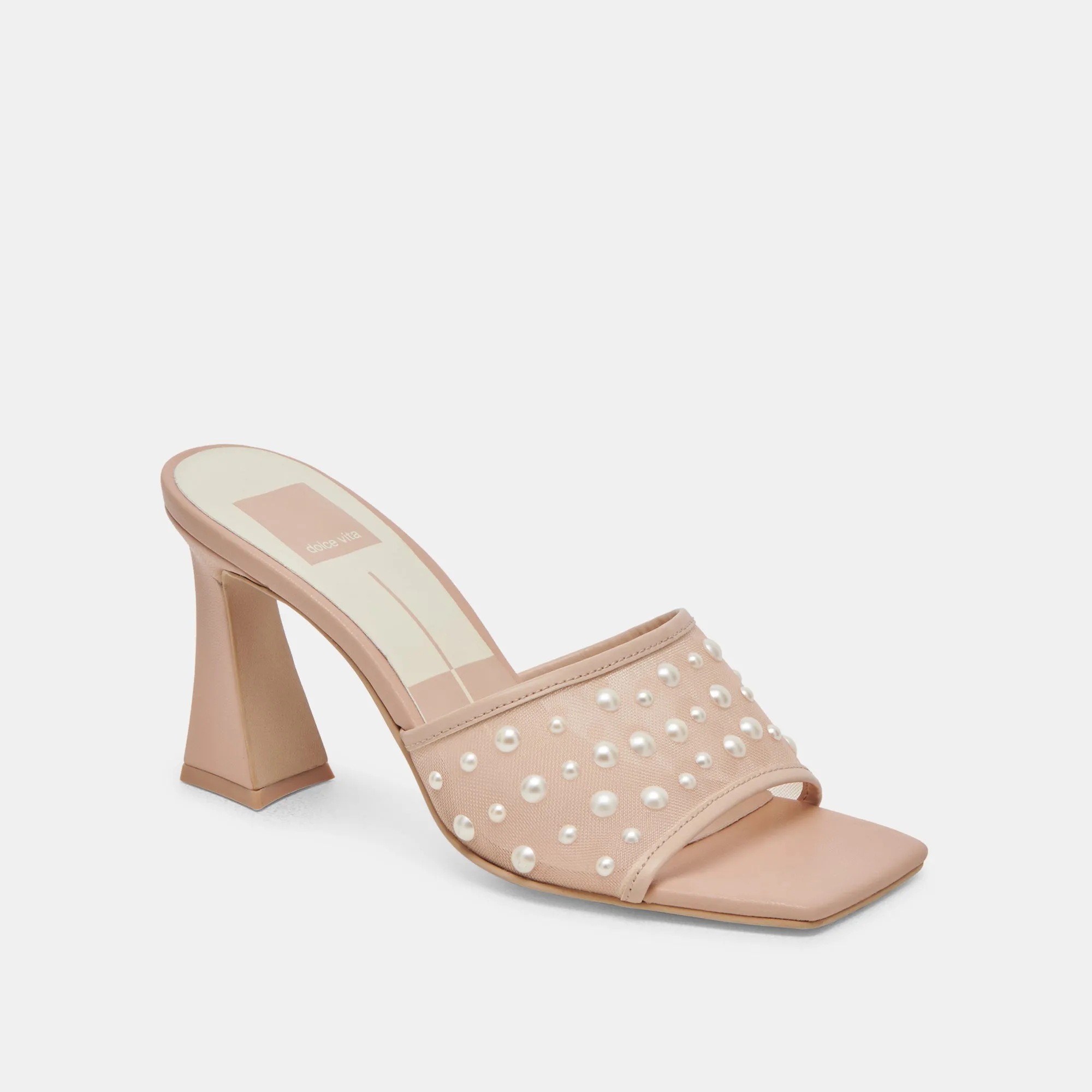 NARDA PEARL HEELS BLUSH MESH