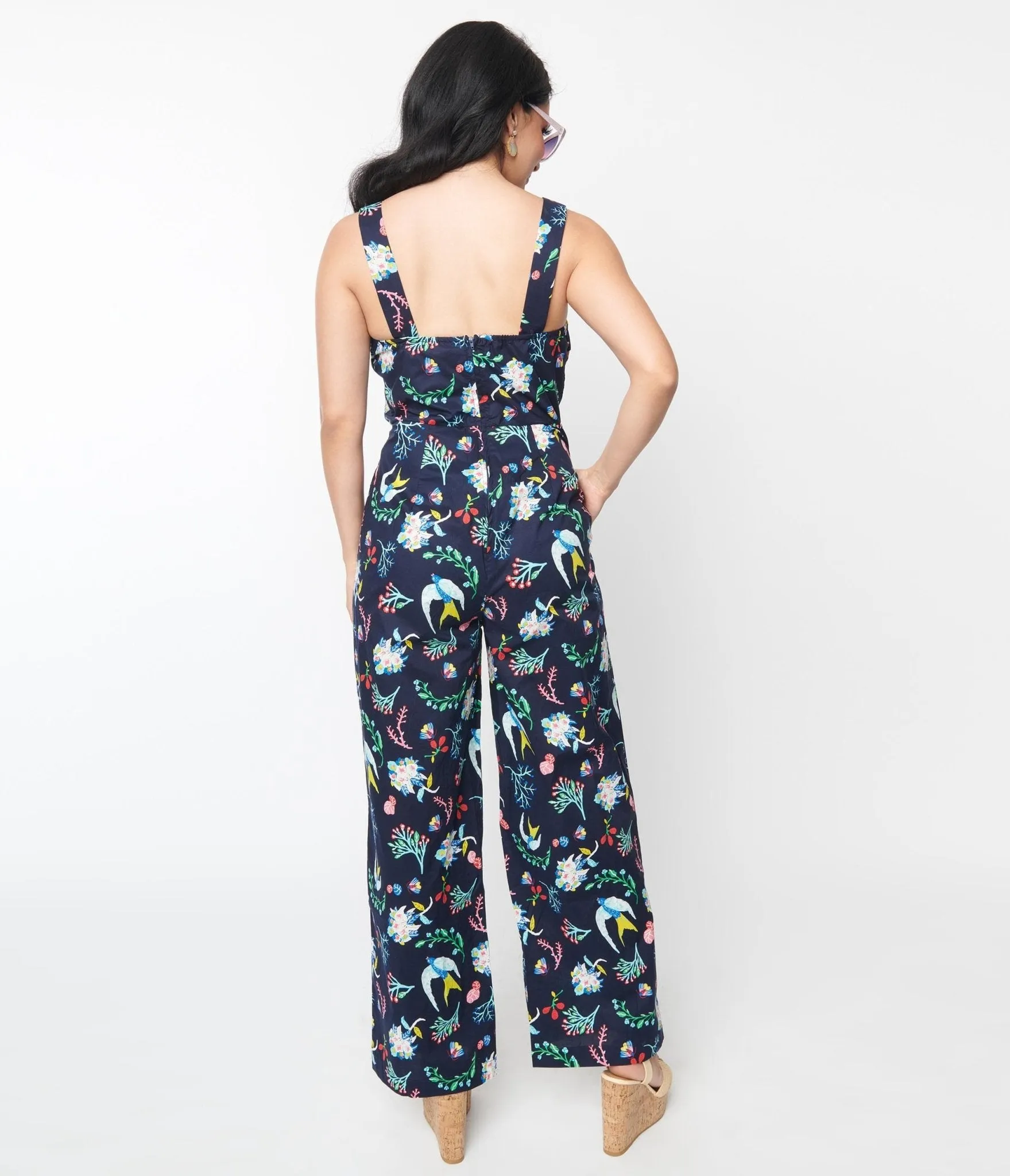 Navy Blue Under the Sea Jumpsuit