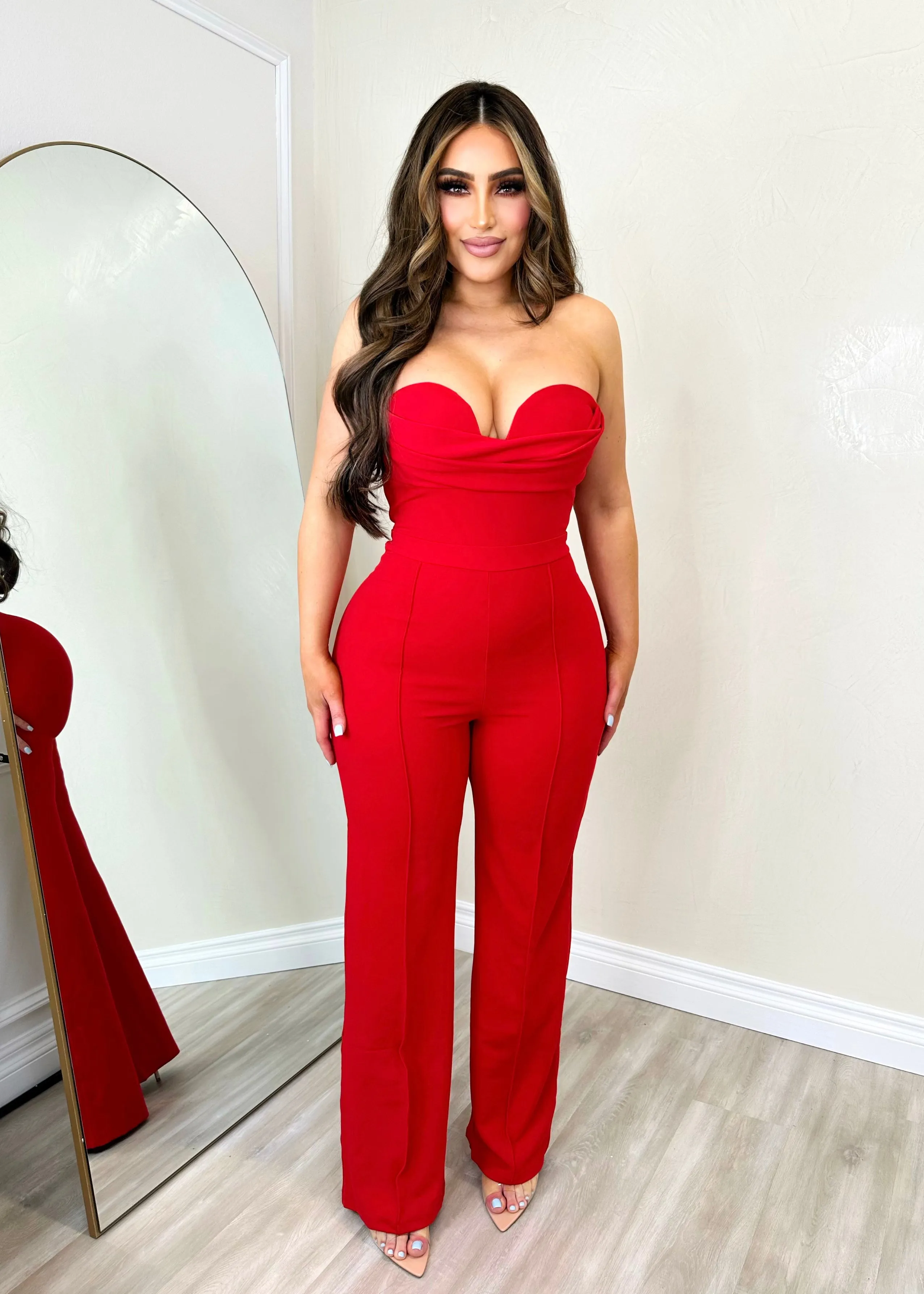 New Attitude Jumpsuit Red