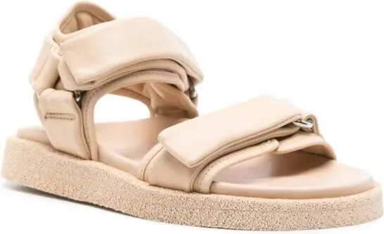 Officine Creative Inner touch-strap leather sandals Neutrals