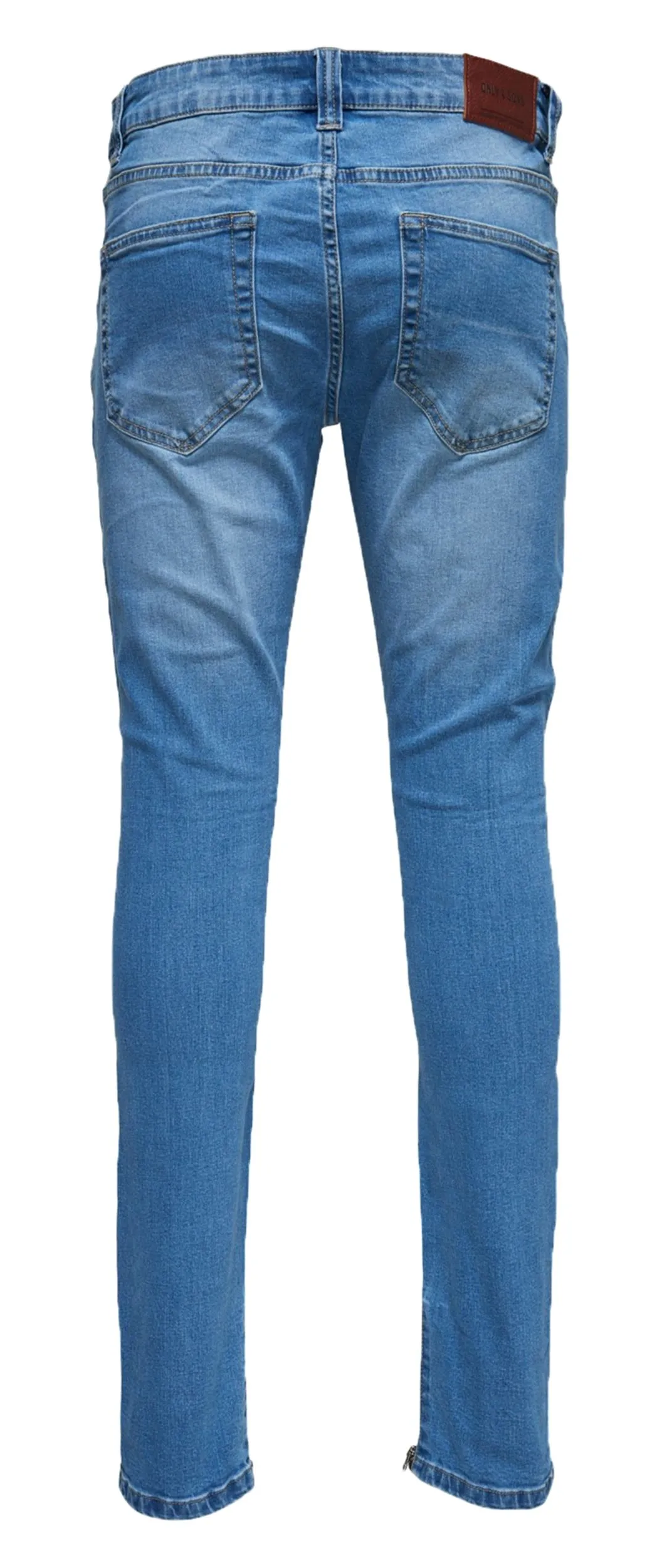 Only & Sons Warp Skinny Fit Jeans 7919 Mid Blue Denim