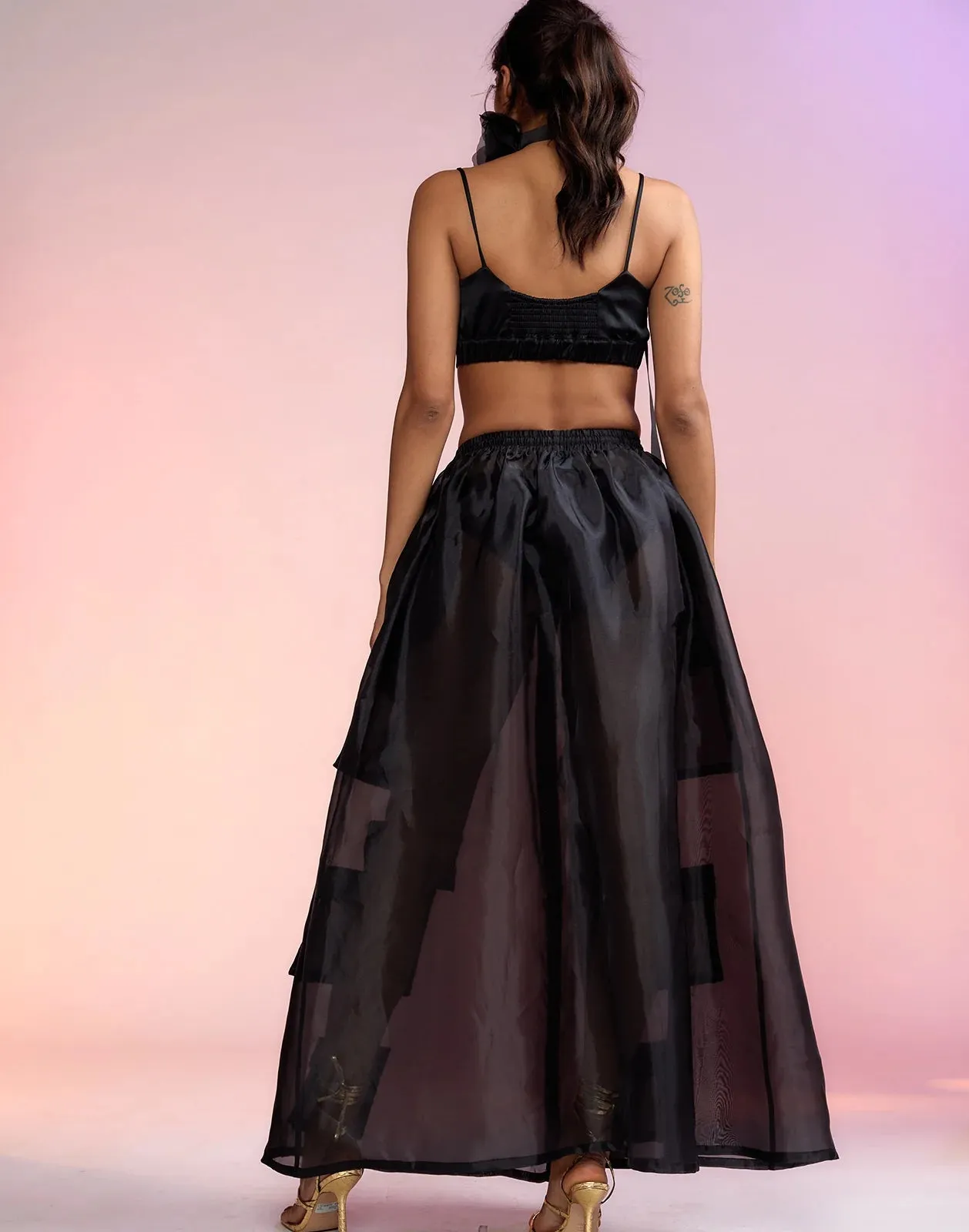 ORGANZA CARGO SKIRT