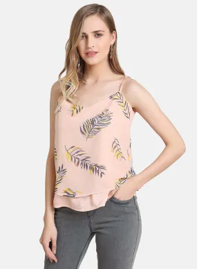 Palm Printed Spaghetti Top