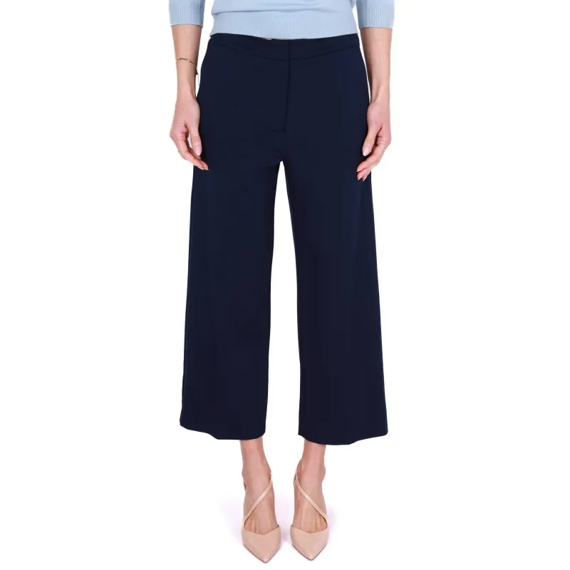 PANTALONE A PALAZZO IN JERSEY, BLU