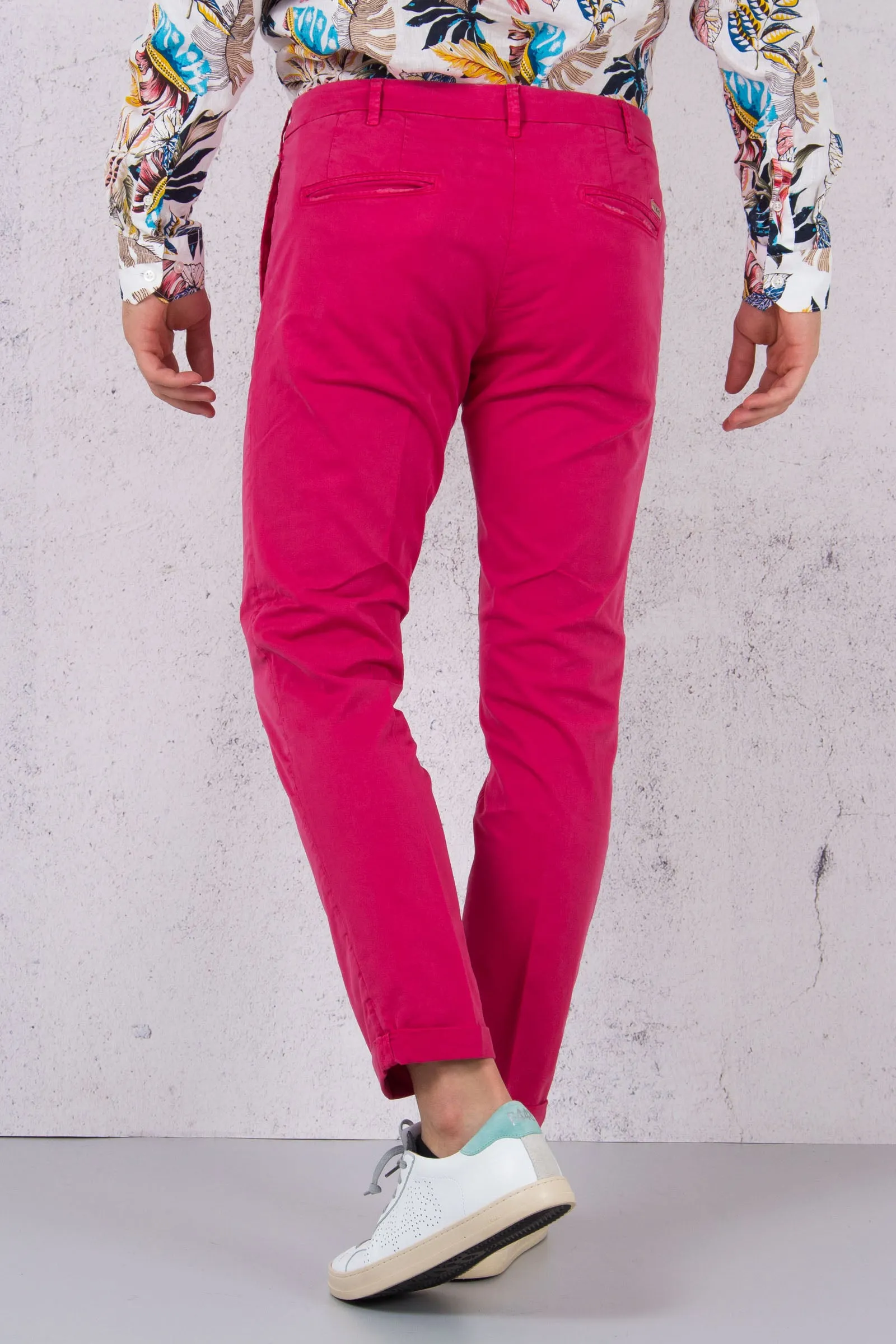 Pantalone Chino Skinny Lampone