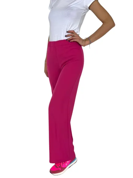 PANTALONE DONNA FUCSIA A PALAZZO