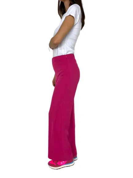 PANTALONE DONNA FUCSIA A PALAZZO