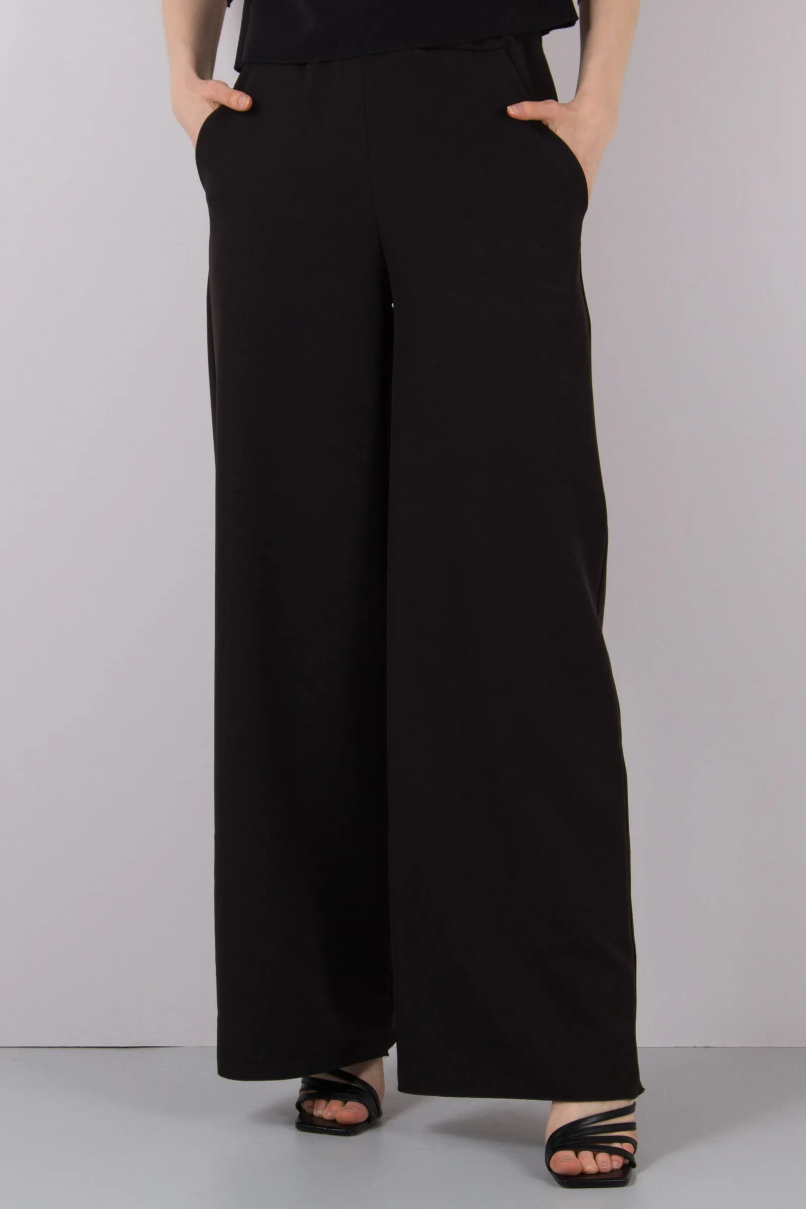 Pantalone Palazzo Crepe Nero