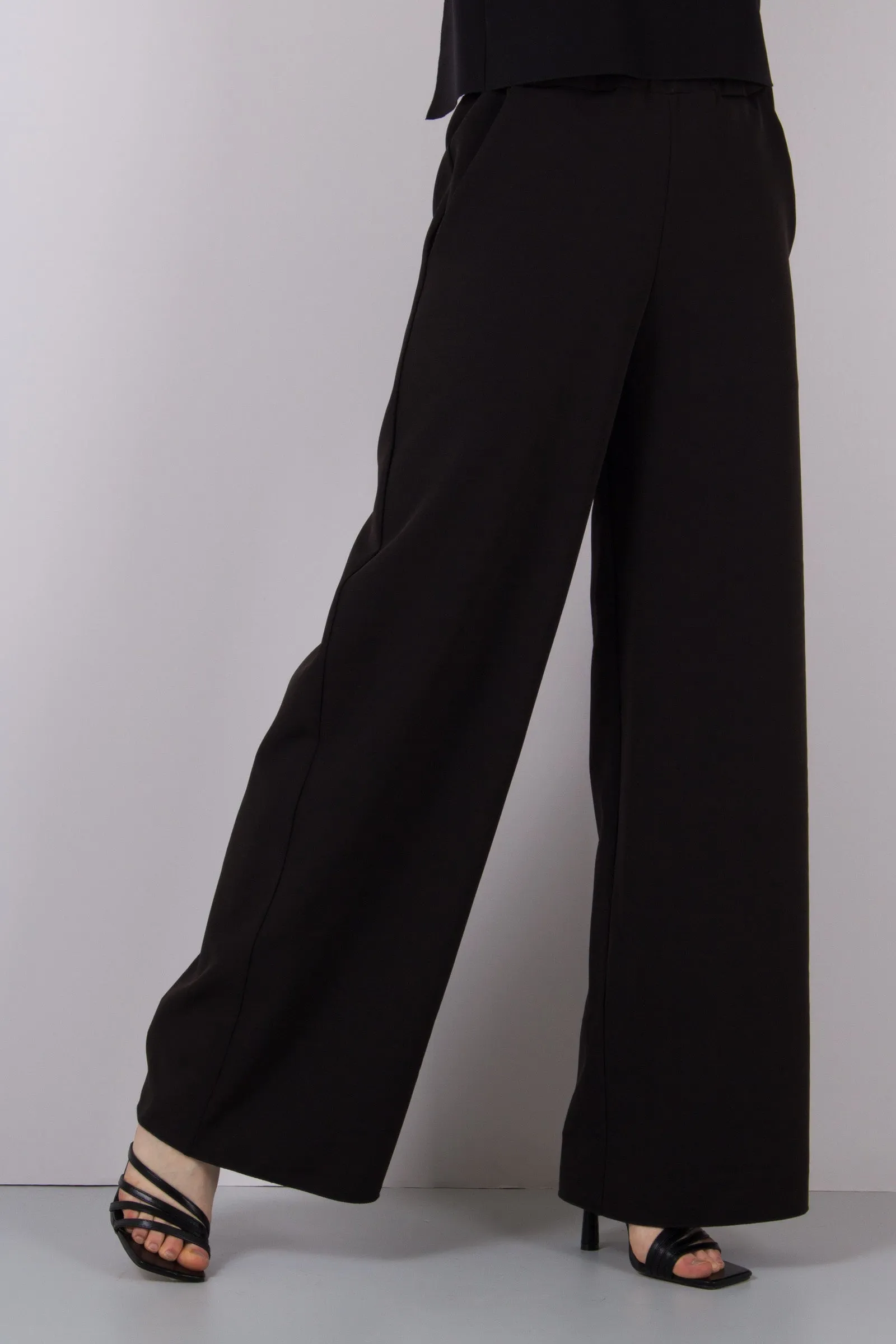 Pantalone Palazzo Crepe Nero