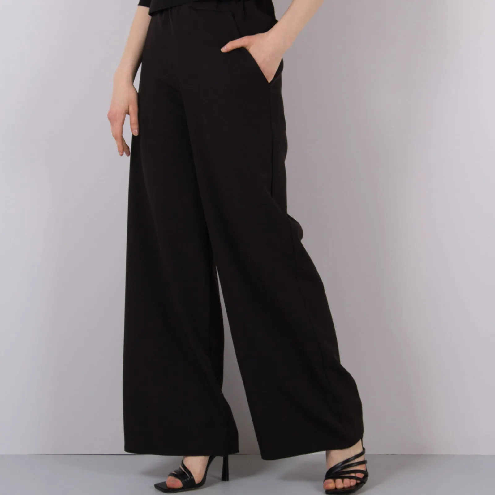 Pantalone Palazzo Crepe Nero