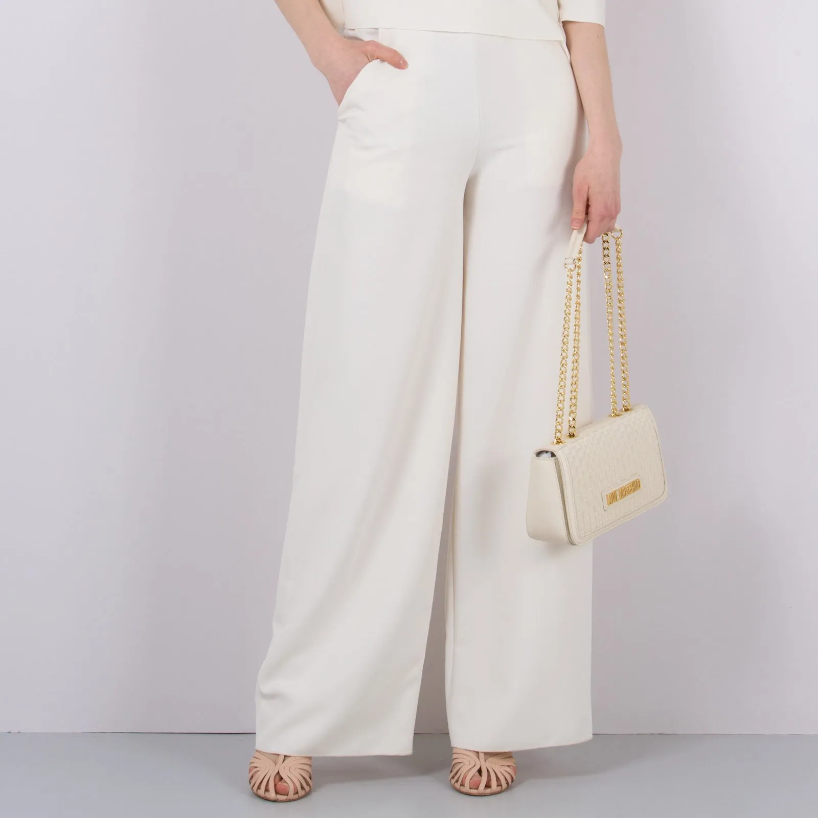 Pantalone Palazzo Crepe Panna