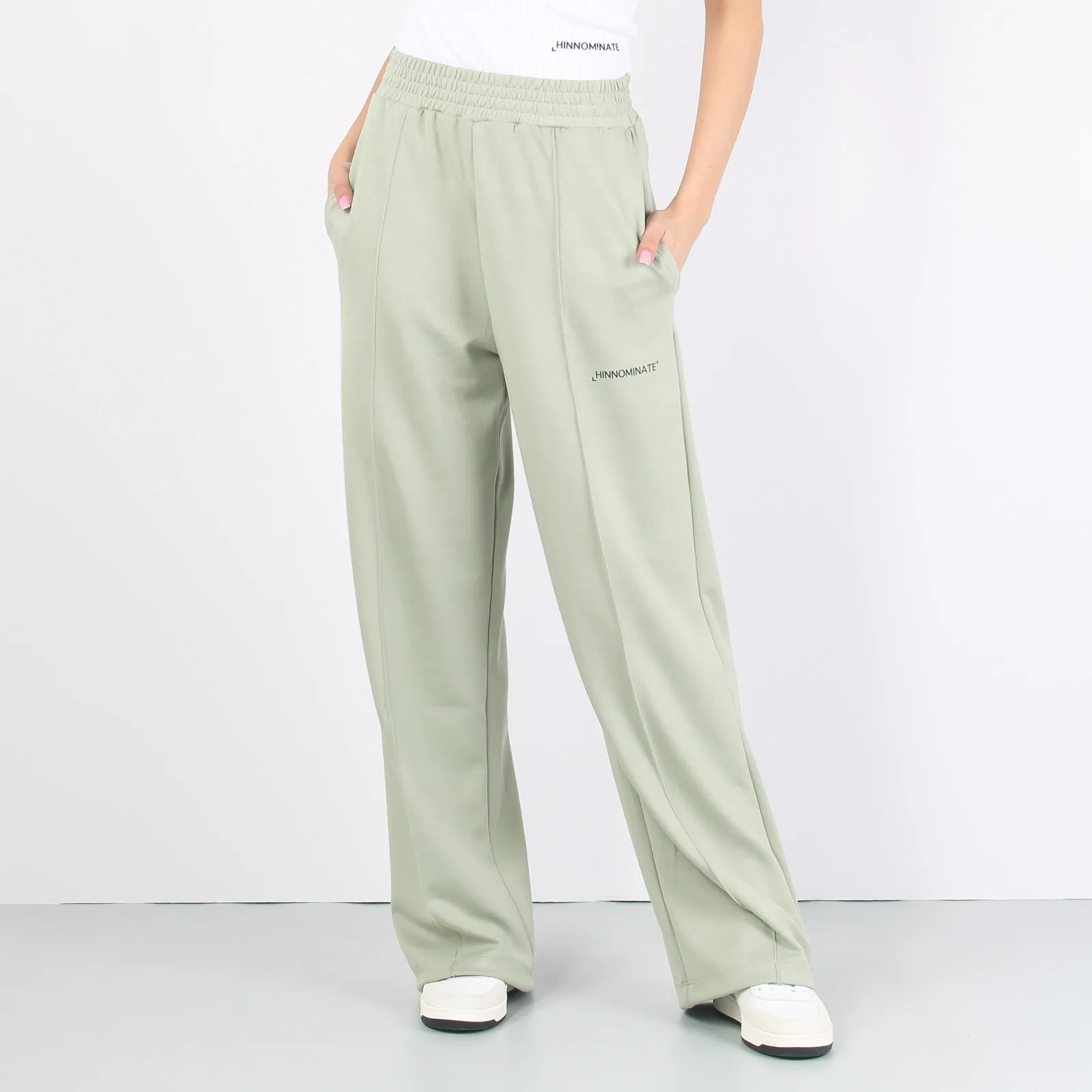 Pantalone Palazzo Modal Verde Aloe