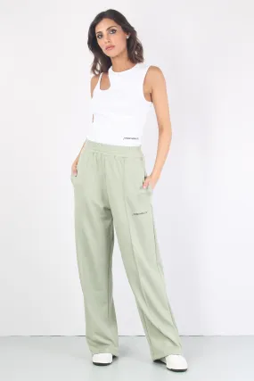 Pantalone Palazzo Modal Verde Aloe