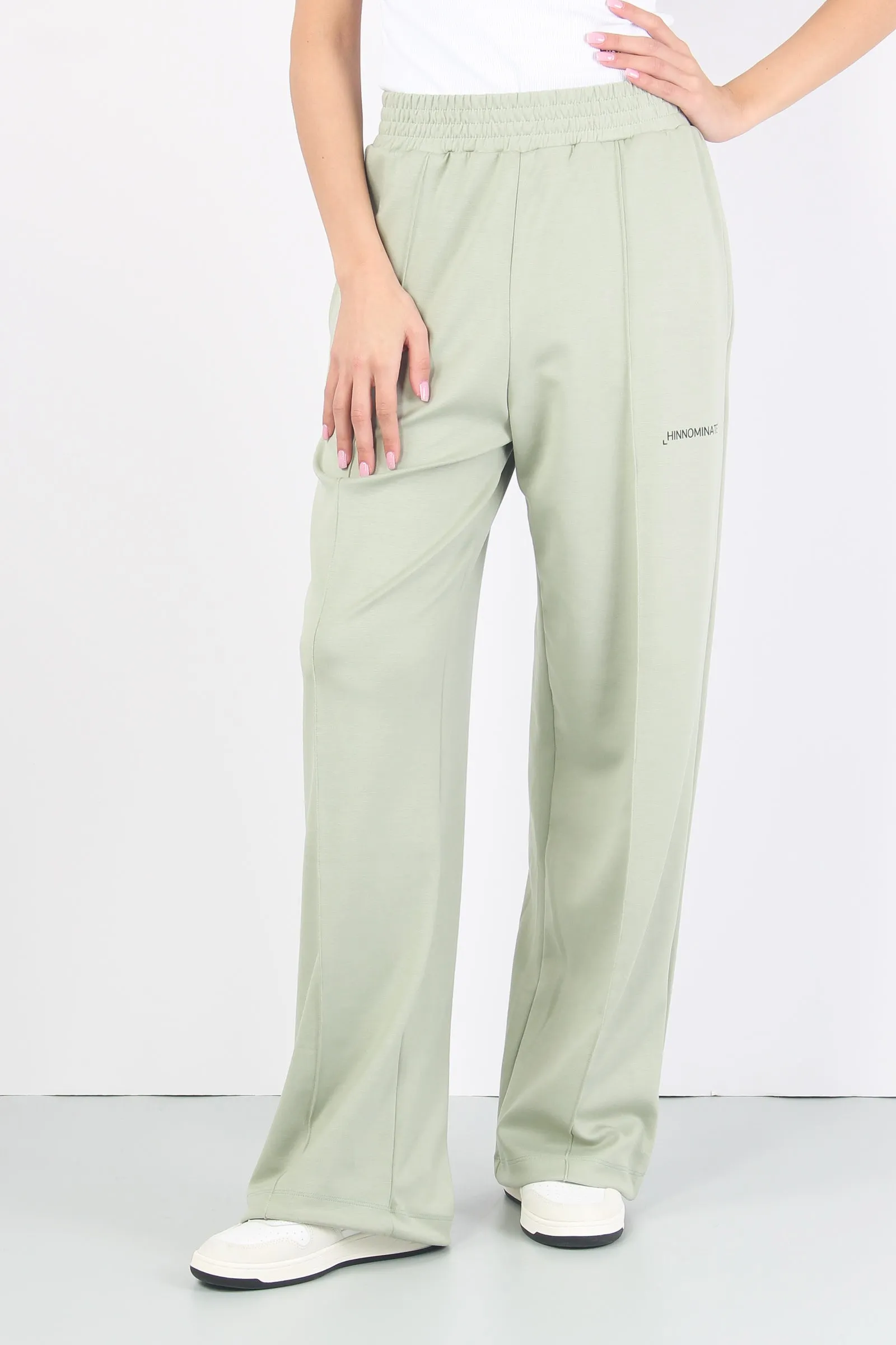 Pantalone Palazzo Modal Verde Aloe