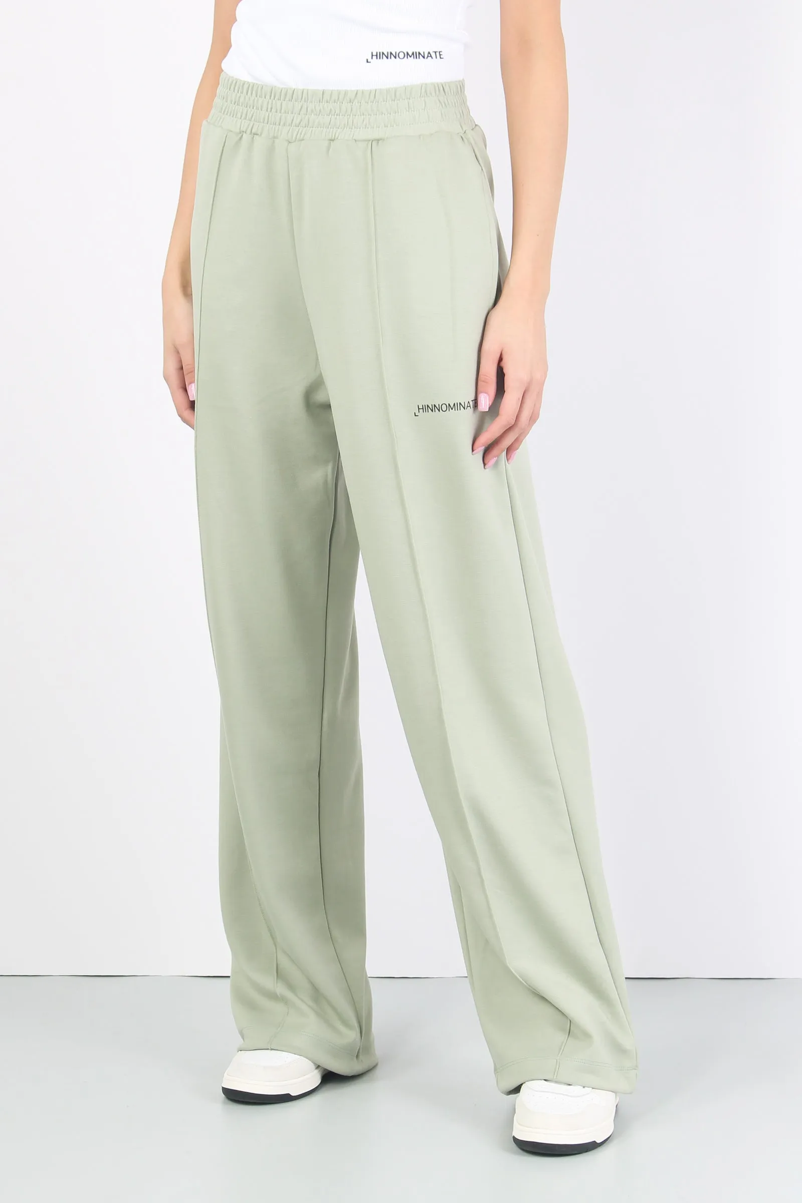 Pantalone Palazzo Modal Verde Aloe