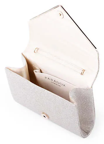 Paradox London Glitter Mesh ’Darcy’ Envelope Clutch Bag | Grattan