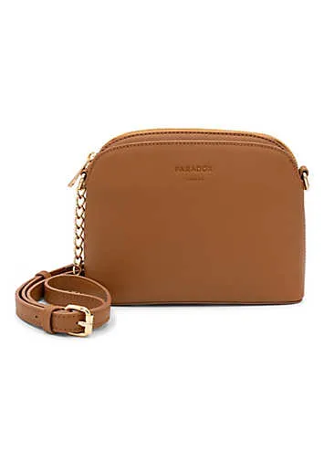 Paradox London Olive Tan Faux Leather Crossbody Bag