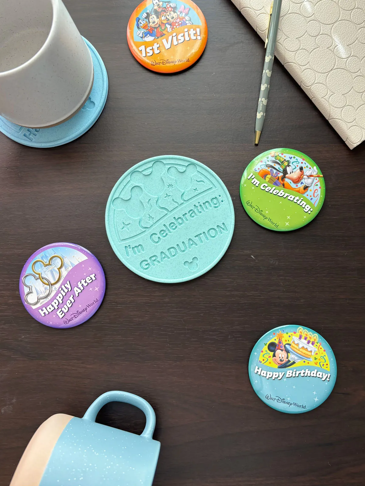 Park Button Drink Coaster - Customizable