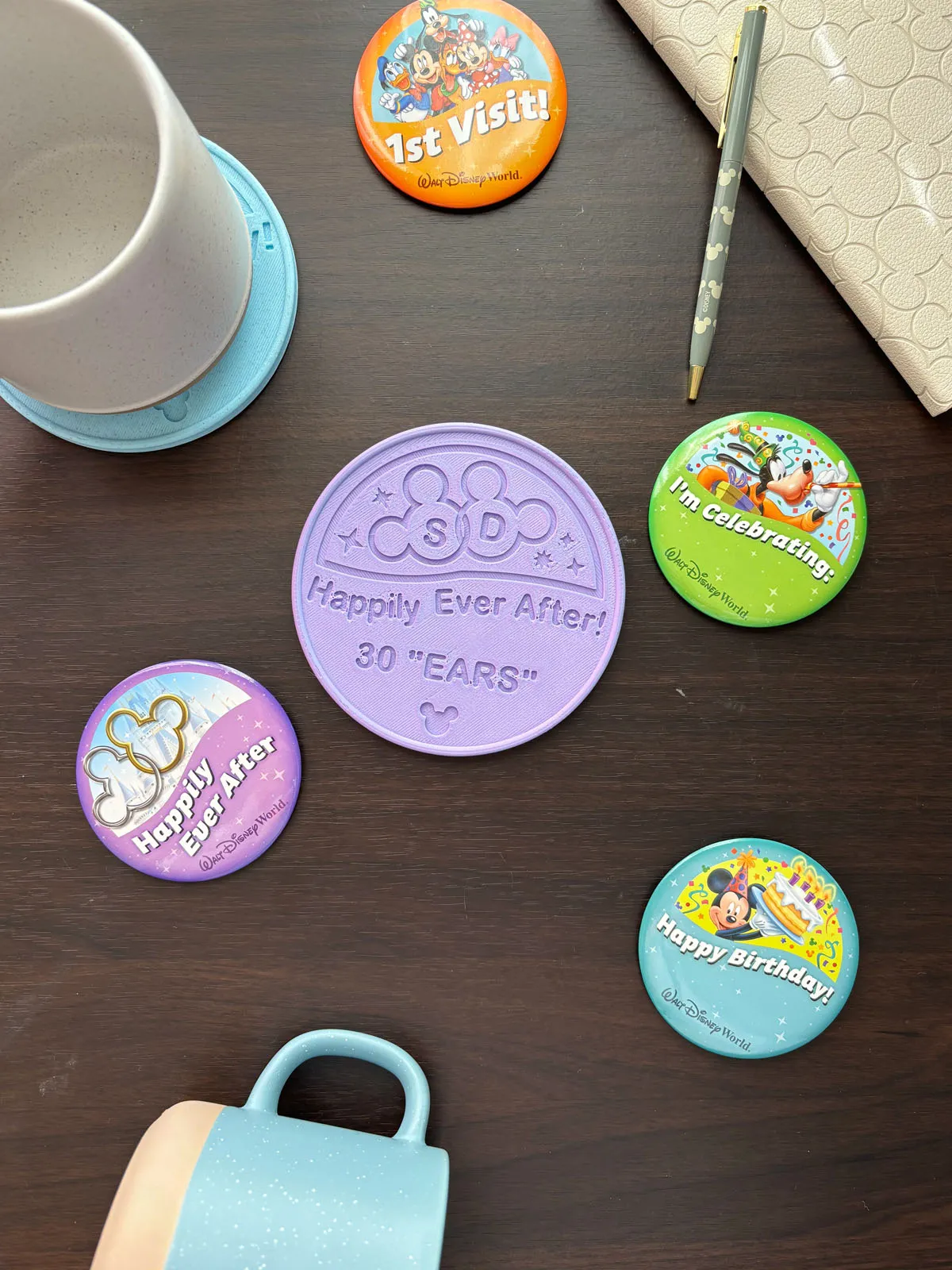 Park Button Drink Coaster - Customizable