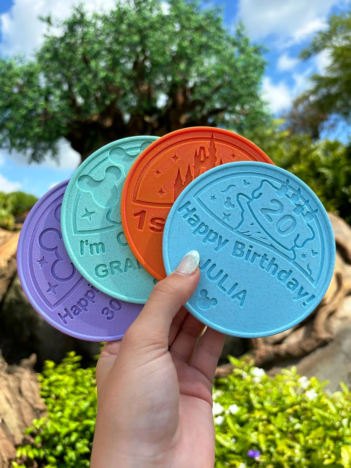 Park Button Drink Coaster - Customizable