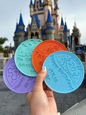 Park Button Drink Coaster - Customizable