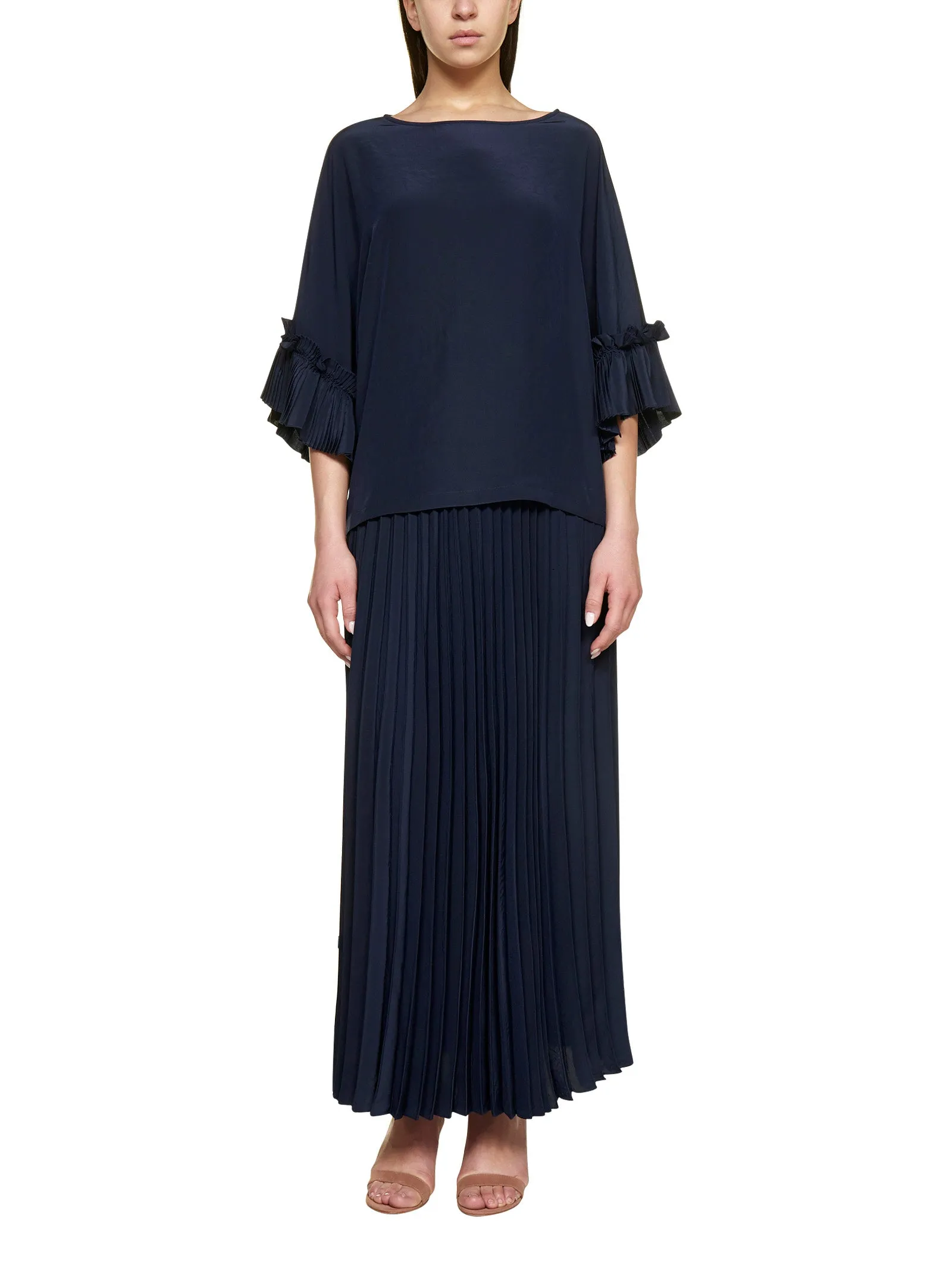 P.A.R.O.S.H. Pleated Maxi Skirt