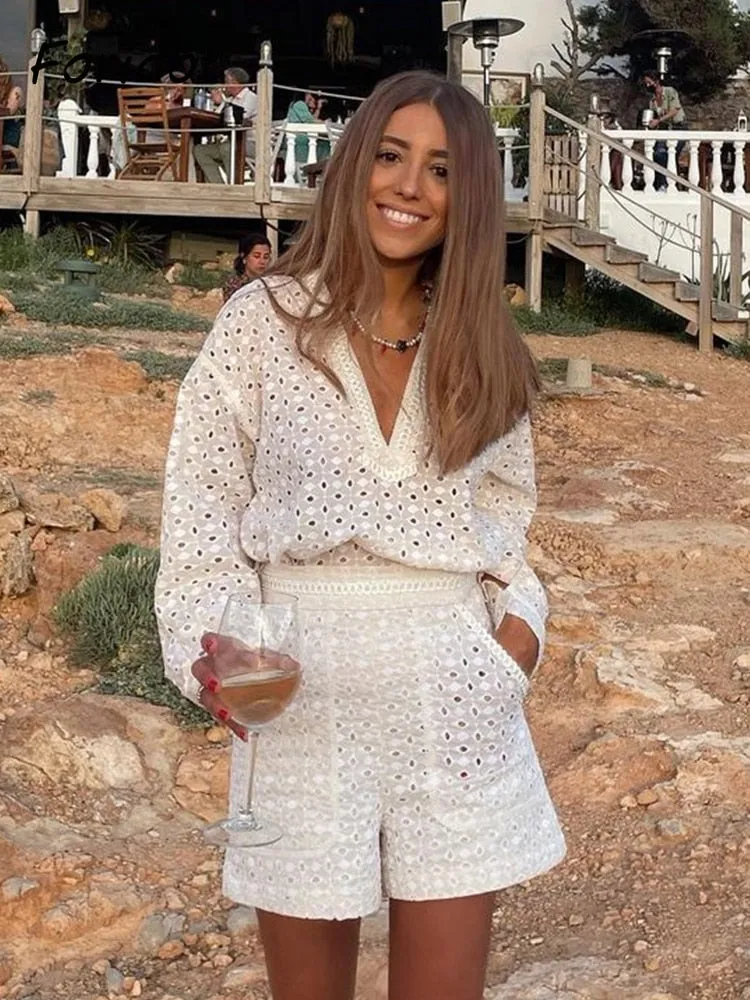 Penny Lace Shorts & Tunic Set