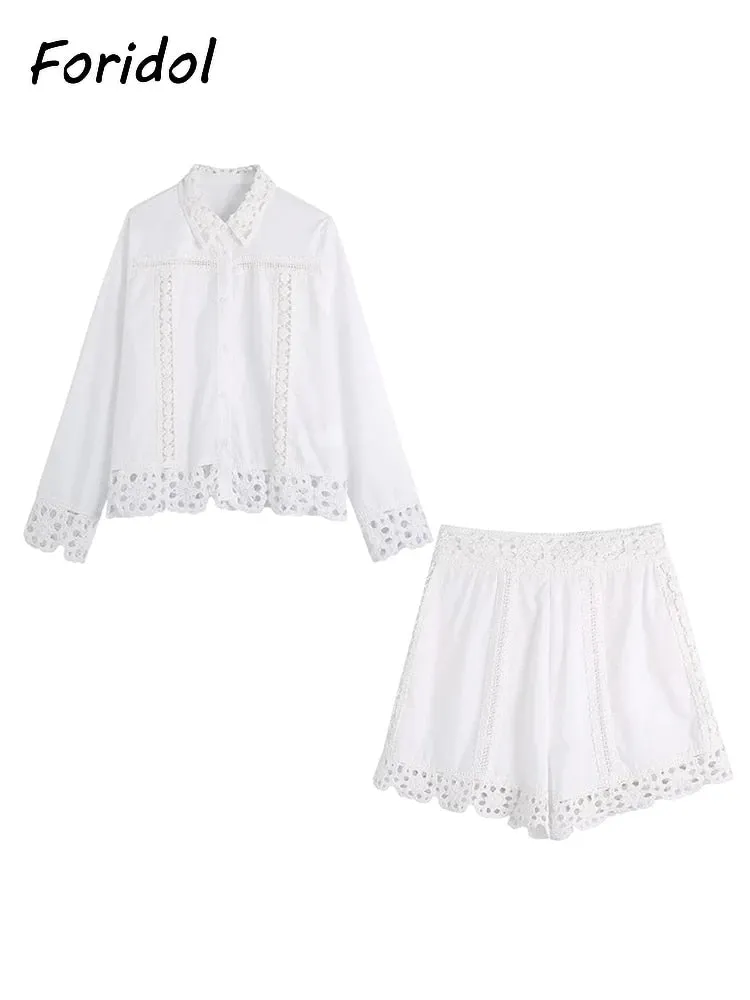 Penny Lace Shorts & Tunic Set