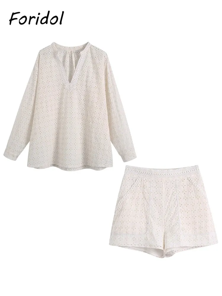 Penny Lace Shorts & Tunic Set