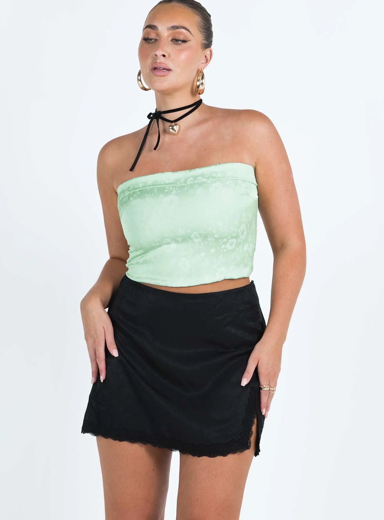 Peridot Mini Skirt Black