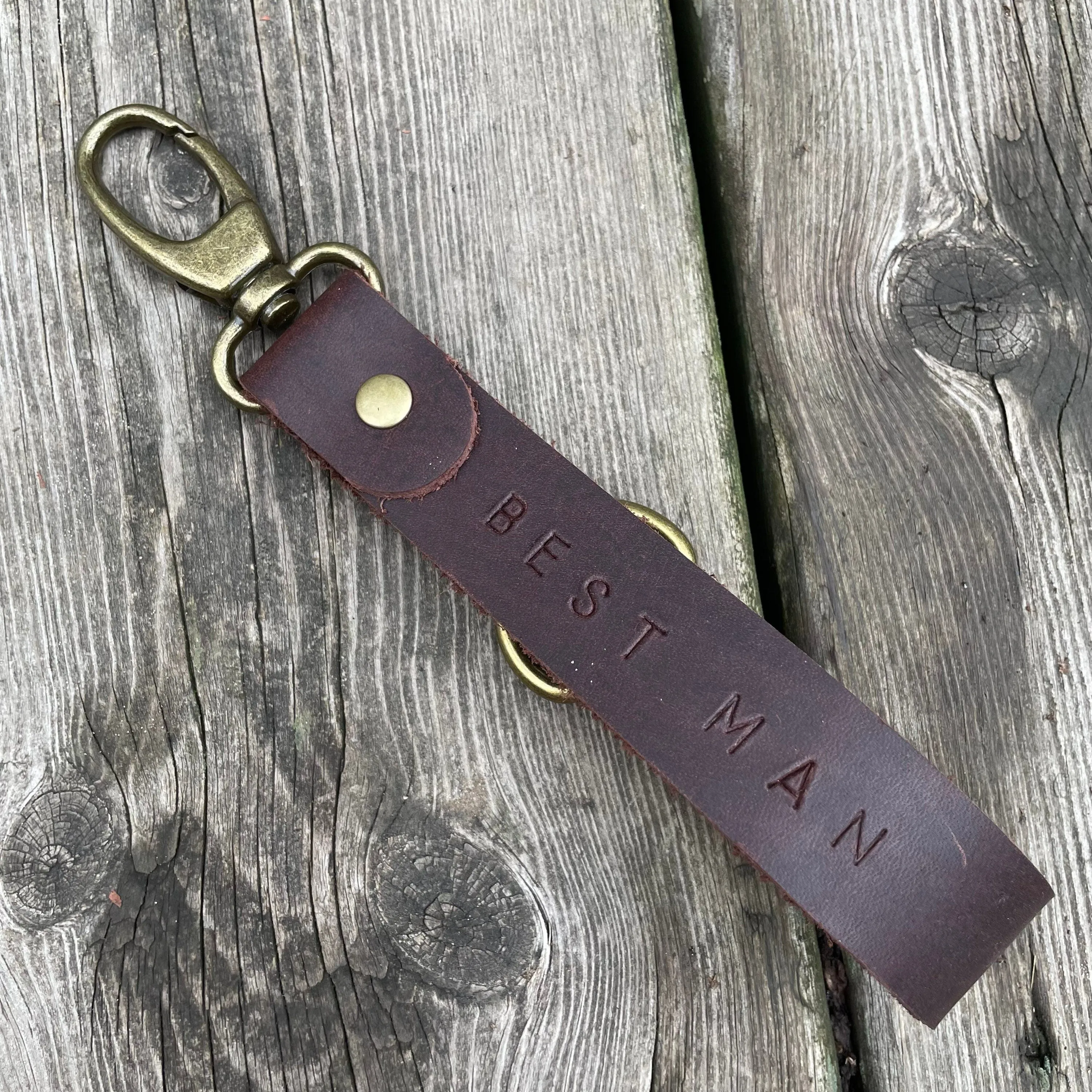 Personalized Leather Keychain