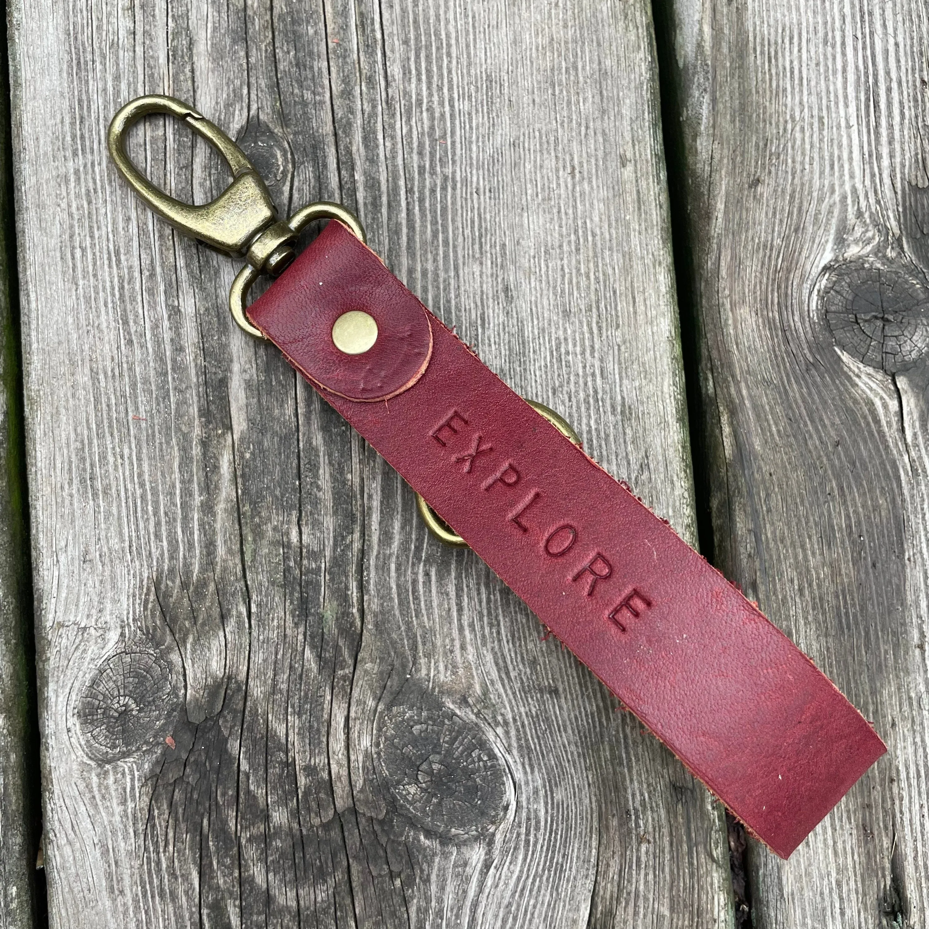 Personalized Leather Keychain