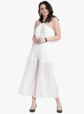 Pleated Ruffle Straps Jumpsuit