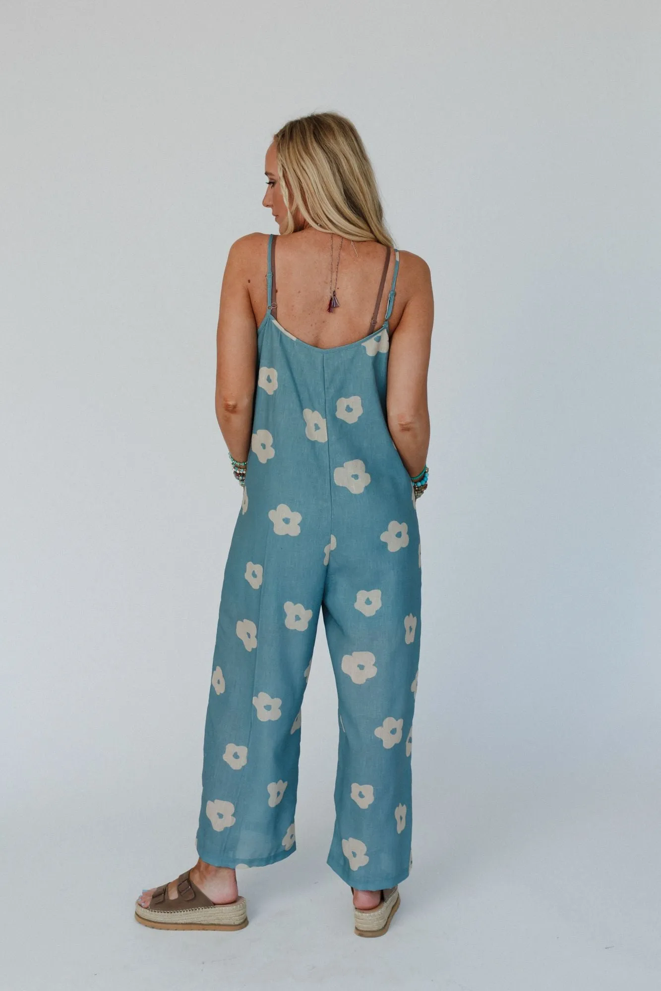 Pocketful Of Petals Jumpsuit - Mint