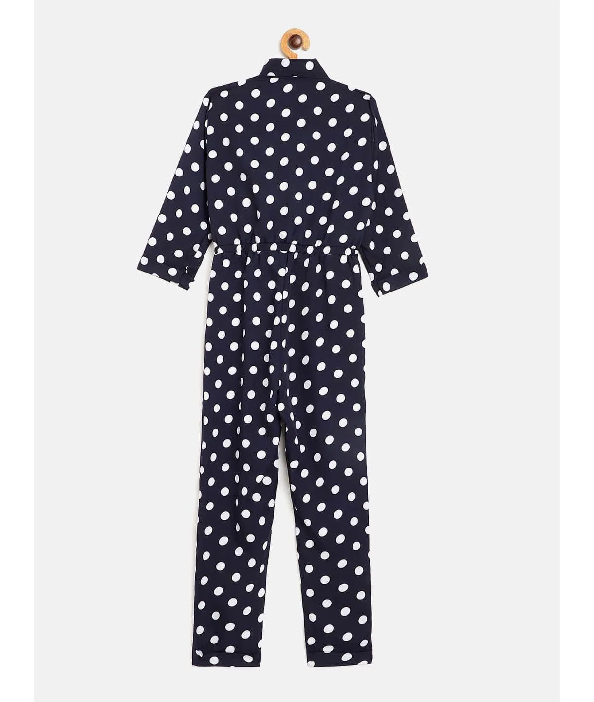 Polka Roll-up Jumpsuit for Girls